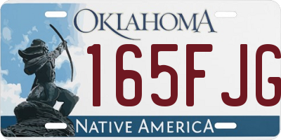 OK license plate 165FJG