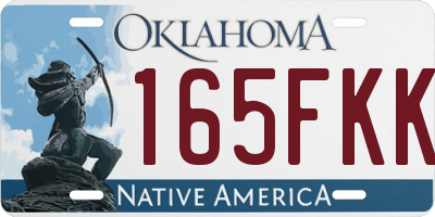 OK license plate 165FKK
