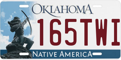 OK license plate 165TWI