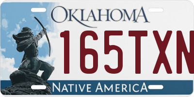 OK license plate 165TXN