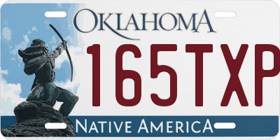 OK license plate 165TXP