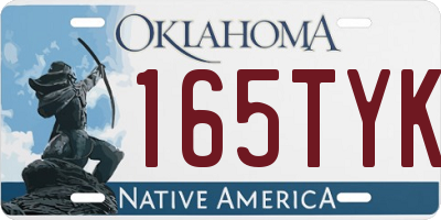 OK license plate 165TYK