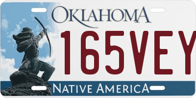 OK license plate 165VEY