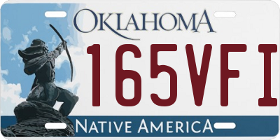 OK license plate 165VFI
