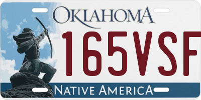 OK license plate 165VSF