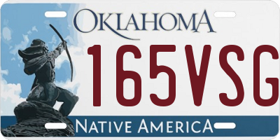 OK license plate 165VSG