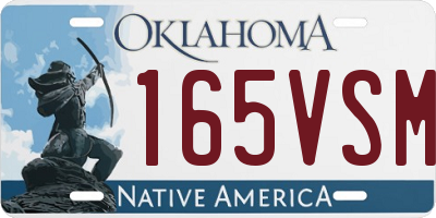OK license plate 165VSM