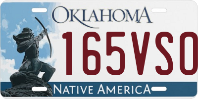 OK license plate 165VSO