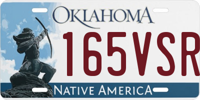 OK license plate 165VSR