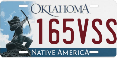 OK license plate 165VSS