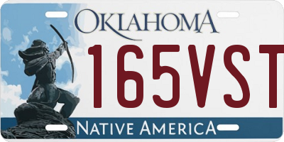 OK license plate 165VST
