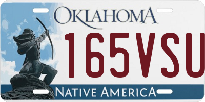 OK license plate 165VSU