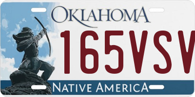 OK license plate 165VSV