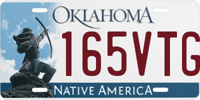 OK license plate 165VTG