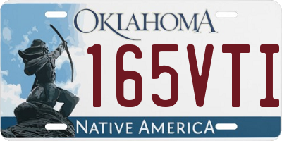 OK license plate 165VTI