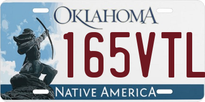 OK license plate 165VTL