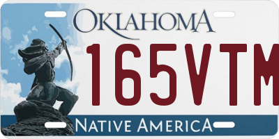 OK license plate 165VTM