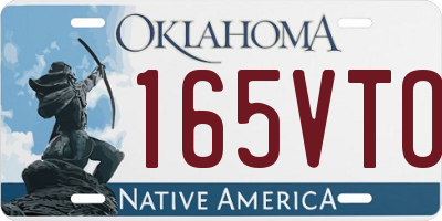 OK license plate 165VTO