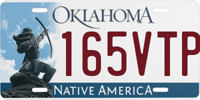 OK license plate 165VTP