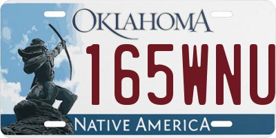 OK license plate 165WNU
