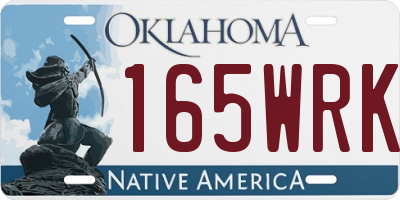 OK license plate 165WRK