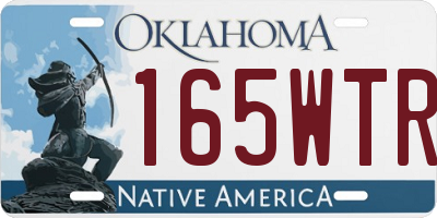 OK license plate 165WTR