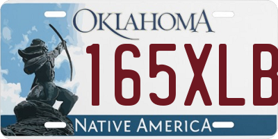 OK license plate 165XLB