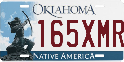 OK license plate 165XMR