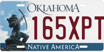 OK license plate 165XPT