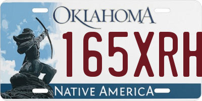 OK license plate 165XRH