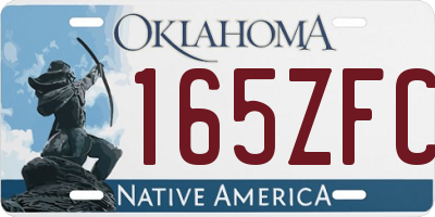 OK license plate 165ZFC