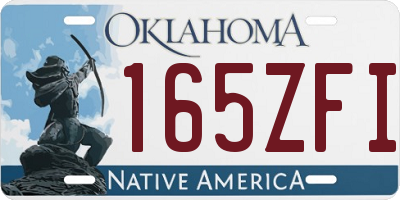 OK license plate 165ZFI