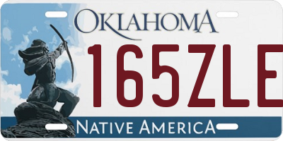 OK license plate 165ZLE