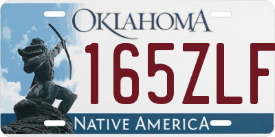 OK license plate 165ZLF