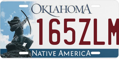 OK license plate 165ZLM