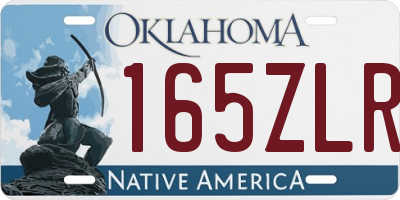 OK license plate 165ZLR
