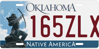 OK license plate 165ZLX