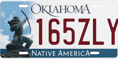 OK license plate 165ZLY