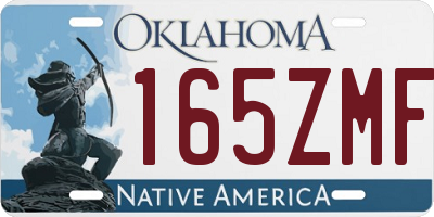 OK license plate 165ZMF