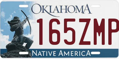 OK license plate 165ZMP