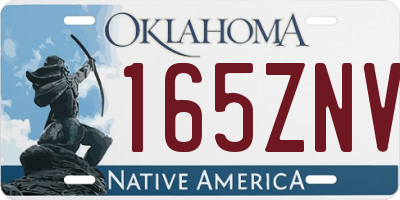 OK license plate 165ZNV