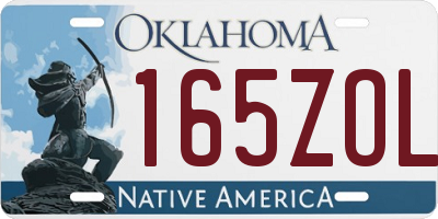 OK license plate 165ZOL