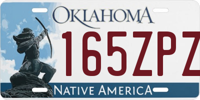 OK license plate 165ZPZ
