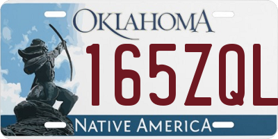 OK license plate 165ZQL