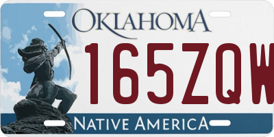 OK license plate 165ZQW