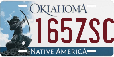 OK license plate 165ZSC