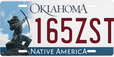 OK license plate 165ZST
