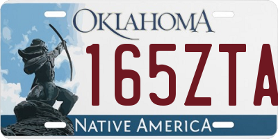 OK license plate 165ZTA