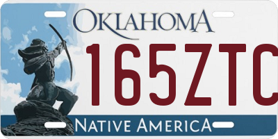 OK license plate 165ZTC