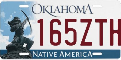 OK license plate 165ZTH